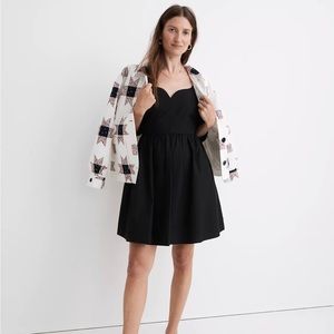 Madewell Poplin Puff-Sleeve Mini Dress Size 4